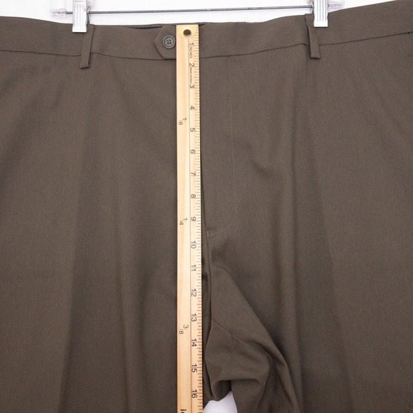 GS Perfect Fit Dress Pants Mens Size 54/32 Olive Green Alterable Trousers New - Picture 7 of 12